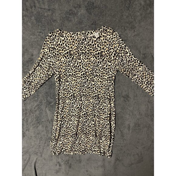 Tommy Bahama Drapey Ponte Desert Cat 3/4 Sleeve Shift Dress M - Picture 1 of 5